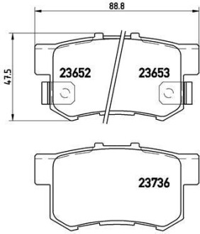 Фото автозапчасти тормозные колодки передние AUDI A1; Volkswagen GOLF, VI, POLO 1.4-2.0D 05.05- BREMBO P28039