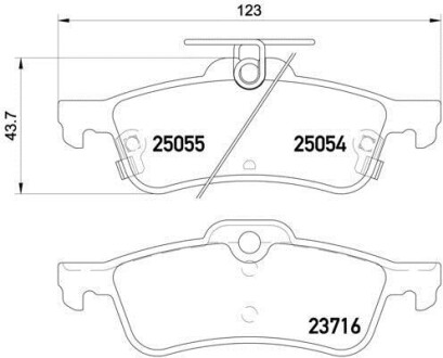 Фото автозапчасти тормозные колодки дисковые BREMBO P28070