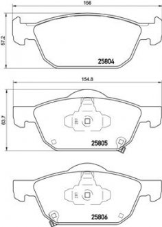 Фото автозапчастини klocki ham. BREMBO P28076X