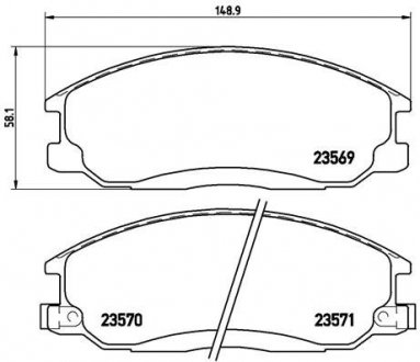Тормозные колодки передние BMW 3 (E36, E46), Z4 (E85) 3.0/3.2 10.92-04.99 BREMBO P30013 (фото 1)