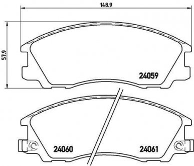 Тормозные колодки передние BMW 3 (E36, E46), Z3 (E36), Z4 (E85) 1.8-3.0 09.90- BREMBO P30 017