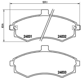 Фото автозапчастини гальмівні колодки передні AUDI Q3; SEAT ALHAMBRA; Volkswagen SHARAN, TIGUAN 1.4TSI-2.0TDI 09.07- BREMBO P30020