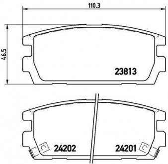Тормозные колодки передние BMW 3(E30); MERCEDES 190(W201); SAAB 9000 1.8-2.7 09.82-08.93 BREMBO P30 021