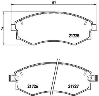 Фото автозапчасти тормозные колодки передние AUDI A3, TT; SEAT IBIZA IV, LEON, TOLEDO II; SKODA OCTAVIA; Volkswagen GOLF III, IV, PASSAT, VENTO 1.8T-2.9 VR6 06.91-12.10 BREMBO P30 022