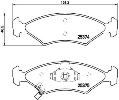 Фото автозапчасти колодки гальмівні SPORTAGE 97-03.. BREMBO P30062