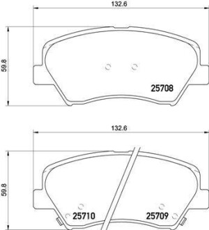 Фото автозапчастини комплект гальмівних колодок з 4 шт. дисків BREMBO P30073