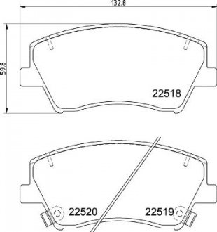 Фото автозапчастини гальмівні колодки дискові BREMBO P30 107