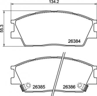 Фото автозапчастини гальмівні колодки дискові BREMBO P30126 (фото 1)