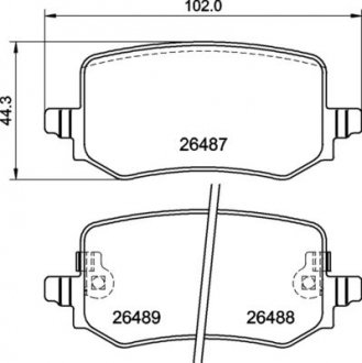 Фото автозапчасти колодки гальмівні (задніі) Hyundai Tucson IV 20-/Kia Sportage V 21- BREMBO P30139