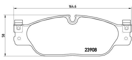 Фото автозапчасти тормозные колодки передние CHRYSLER VOYAGER 01.91- BREMBO P36021 (фото 1)