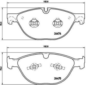 Фото автозапчасти колодки тормозные дисковые, к-кт. BREMBO P36 025