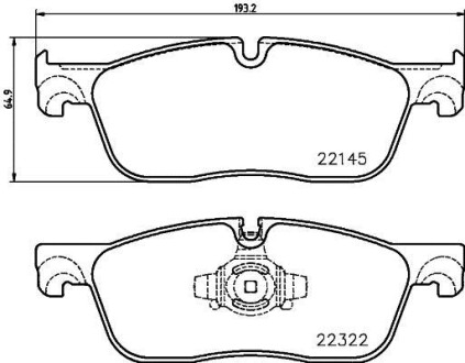 Фото автозапчастини гальмівні колодки дискові BREMBO P36035