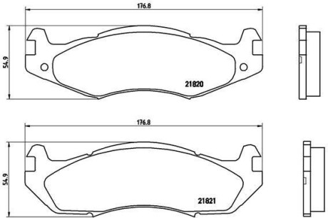 Фото автозапчастини гальмівні колодки передні CITROEN BERLINGO, C3, XSARA PICASSO; FIAT DOBLO, ІДЕЯ; LANCIA MUSA; PEUGEOT PARTNER 1.3JTD-2.0HDi 12.99- BREMBO P37 001