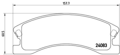 Фото автозапчастини гальмівні колодки передні CITROEN BERLINGO, XSARA; PEUGEOT 306, ПАРТНЕР 1.1-2.0 05.93- BREMBO P37008