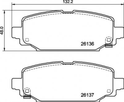 Фото автозапчасти комплект гальмівних колодок JEEP WRANGLER IV (JL) 11/17-> BREMBO P37026