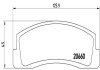 Фото автозапчастини гальмівні колодки задні ALFA ROMEO 164; FIAT CROMA; AUDI A4, A6, A8; SEAT EXEO / ST; Volkswagen GOLF I, JETTA I, PASSAT 1.6-4.2 12.85-09.10 BREMBO P41 002 (фото 1)