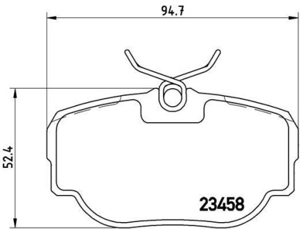 Фото автозапчасти тормозные колодки передние ALFA ROMEO 145, 146 03.96-10.01 BREMBO P44009