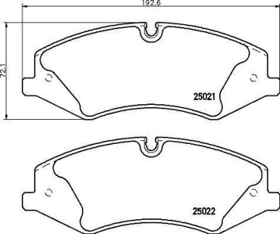 Фото автозапчасти тормозные колодки дисковые BREMBO P44024