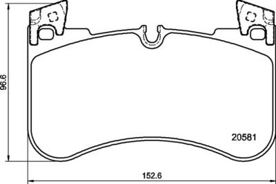 Фото автозапчасти комплект гальмівних колодок задній BREMBO P44029