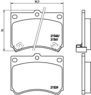 Тормозные колодки передние CITROEN GS 01.80- BREMBO P49 011