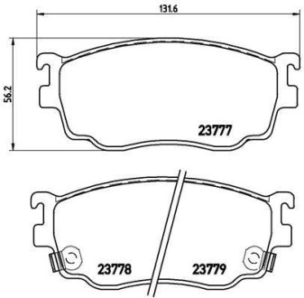 Тормозные колодки передние FIAT DOBLO, PANDA; OPEL CORSA D 1.0-1.9JTD 10.01-01.10 BREMBO P49 026