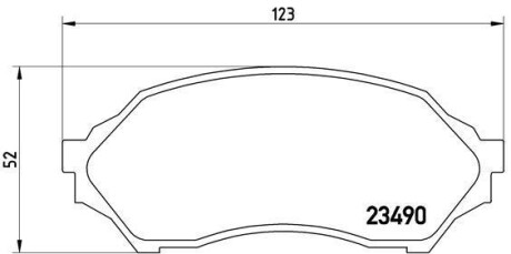 Фото автозапчастини гальмівні колодки передні FIAT CROMA; OPEL ASTRA H, SIGNUM, VECTRA C; SAAB 9-3 1.6-3.2V6 04.02- BREMBO P49 027