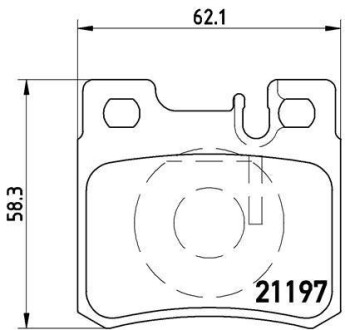 Фото автозапчасти тормозные колодки задние OPEL ASTRA 01.88-12.98 BREMBO P50009