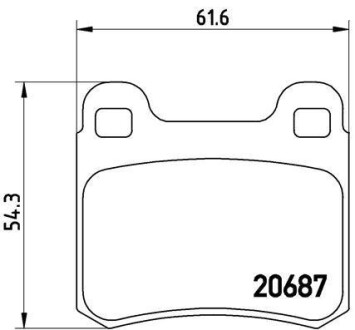 Фото автозапчасти тормозные колодки передние AUDI A3 2.0/3.2 07.03-03.13 BREMBO P50 013