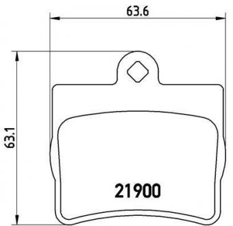 Тормозные колодки передние CITROEN C5 1.8 05.01- BREMBO P50 024 (фото 1)