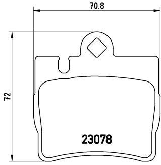 Фото автозапчастини гальмівні колодки передні AUSTIN 1000; ROVER MINI 1.0-1.3 01.62- BREMBO P50042