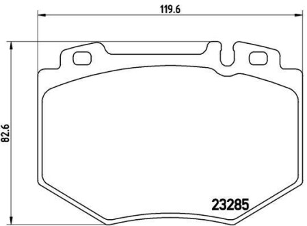 Фото автозапчастини гальмівні колодки передні FORD TRANSIT 2.0-2.4 08.00- (ЗАДНІЙ ПРИВІД) BREMBO P50 048 (фото 1)