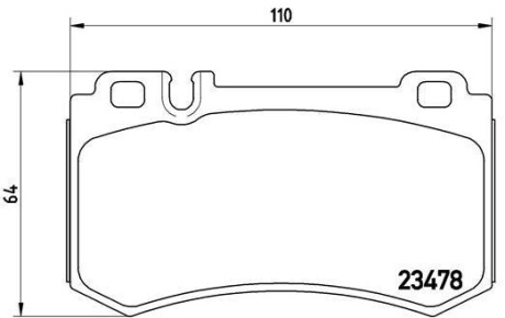 Фото автозапчасти тормозные колодки передние BMW (E65) 3.0D BREMBO P50061