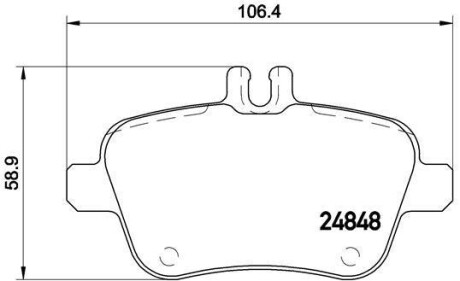 Фото автозапчастини гальмівні колодки дискові BREMBO P50091