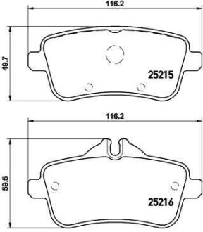 Фото автозапчасти тормозные колодки дисковые BREMBO P50101 (фото 1)