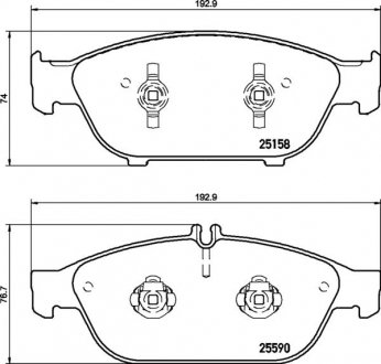 Фото автозапчасти гальмівні колодки дискові BREMBO P50 106