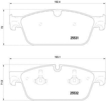 Фото автозапчасти тормозные колодки дисковые BREMBO P50112