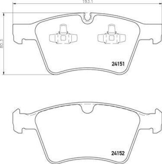 Фото автозапчасти тормозные колодки дисковые BREMBO P50115