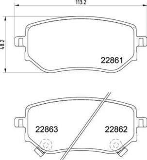 Фото автозапчасти гальмівні колодки дискові BREMBO P50 153