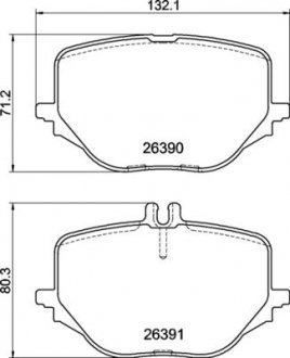 Фото автозапчасти колодки гальмівні (задні) MB S-class (W223) 20- M256 (ZF) Q+ BREMBO P50170 (фото 1)