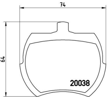 Фото автозапчасти тормозные колодки передние NISSAN MAXIMA 2.0-3.0 01.00- BREMBO P52 002