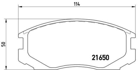 Фото автозапчастини гальмівні колодки передні HYUNDAI ELANTRA, LANTRA, SONATA, SONICA 01.88-12.96 BREMBO P54 015