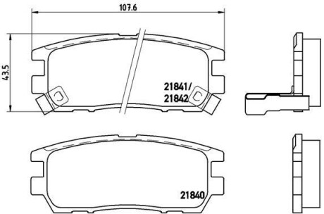 Фото автозапчастини гальмівні колодки передні CITROEN ZX 01.91-12.94 BREMBO P54018