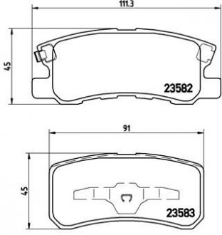 Фото автозапчасти колодки гальмівні (задні) Mitsubishi Outlander/Lancer/Pajero 00- BREMBO P54031X