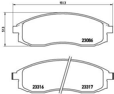 Фото автозапчасти тормозные колодки передние KIA CARENS II 1.8/2.0 CRDi BREMBO P54 032