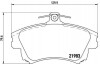 Фото автозапчасти тормозные колодки передние HYUNDAI COUPE, ELANTRA, LANTRA, SONATA; KIA JOICE, MAGENTIS; SSANGYONG KORANDO 1,5-3,2 10,90- BREMBO P54 036 (фото 1)