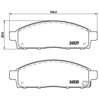 Фото автозапчастини гальмівні колодки передні HYUNDAI SONATA V; KIA OPIRUS 2.0-3.8 01.05- BREMBO P54038