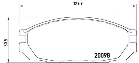 Гальмівні колодки передні FIAT CROMA; LANCIA ТЕМА 01.92-12.96 BREMBO P56020 (фото 1)