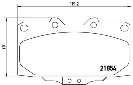 Фото автозапчасти тормозные колодки передние ISUZU D-MAX 2.5D/3.0D 02.05- BREMBO P56 034