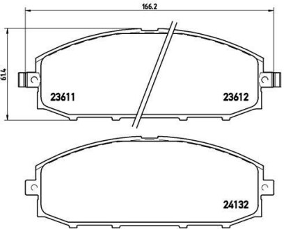 Фото автозапчасти тормозные колодки передние LANCIA YPSILON 10.03- BREMBO P56041