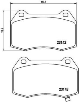 Фото автозапчастини гальмівні колодки передні ISUZU GEMINI 1.5-1.6 01.90-12.93 BREMBO P56047